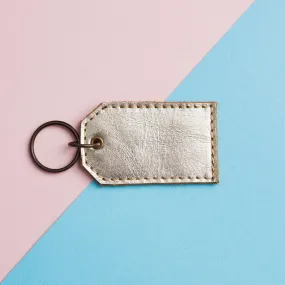 Metallic Leather Key Ring