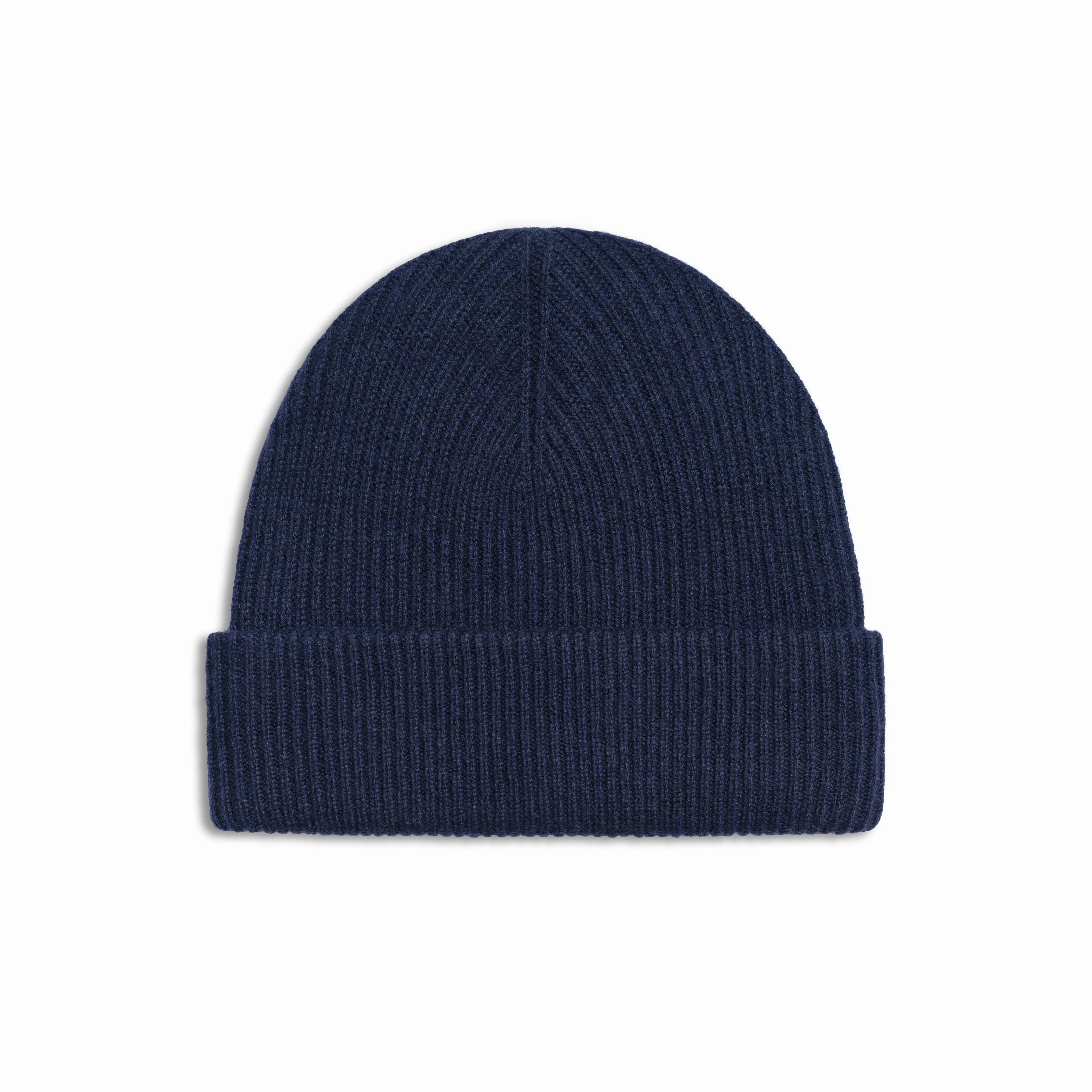 Navy Cashmere Wool Beanie