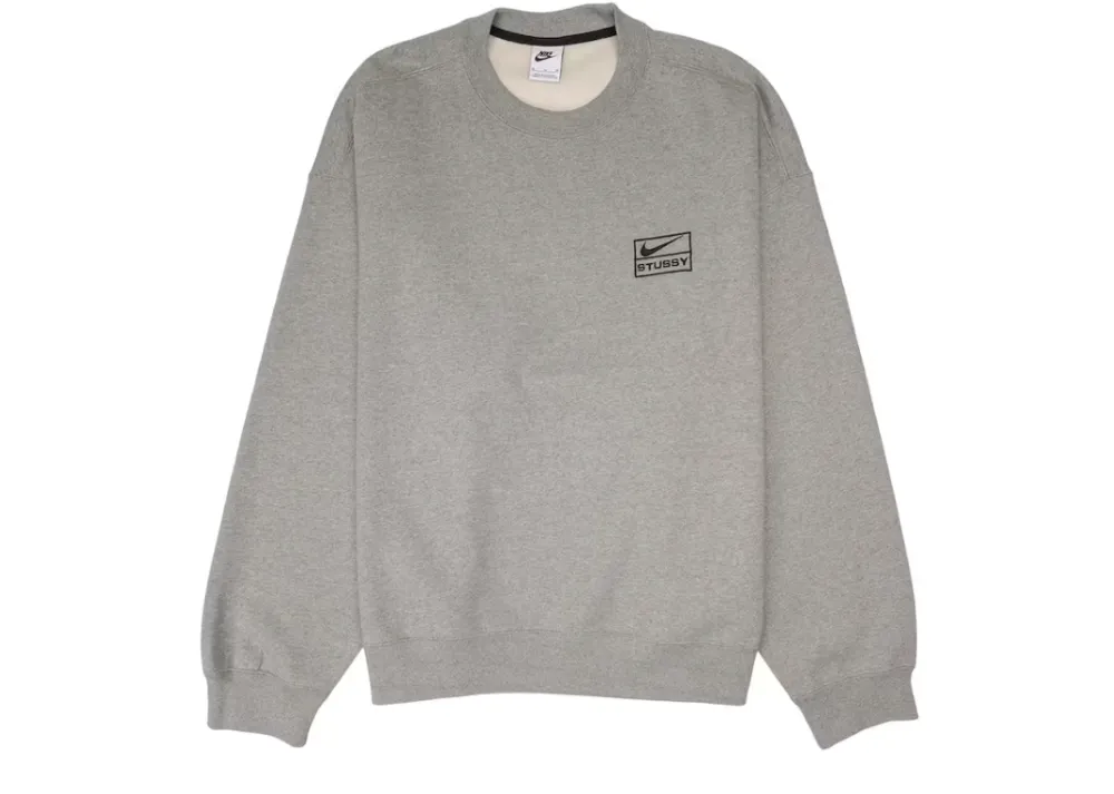 Nike x Stussy Crew Fleece Grey