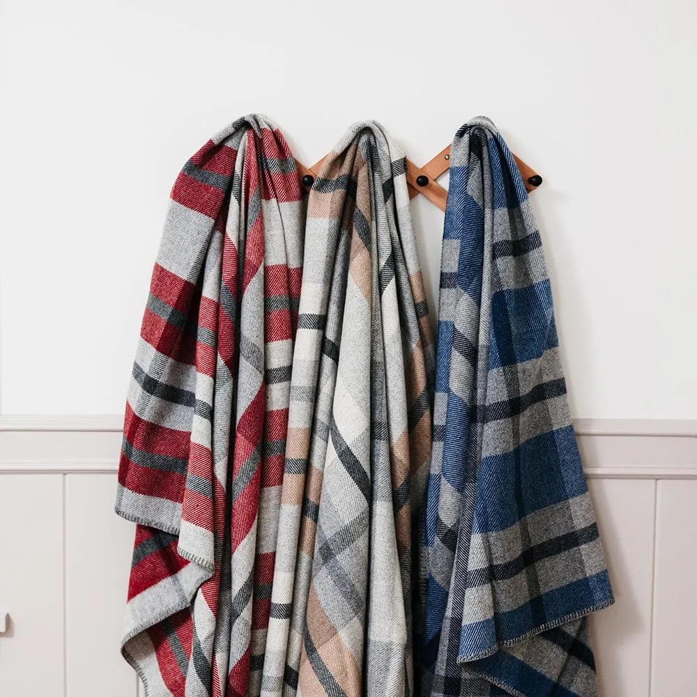 Northfield Plaid Wool Throw Blanket