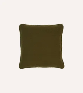 Wool Cushion Cover in Olive Green for Casentino Style