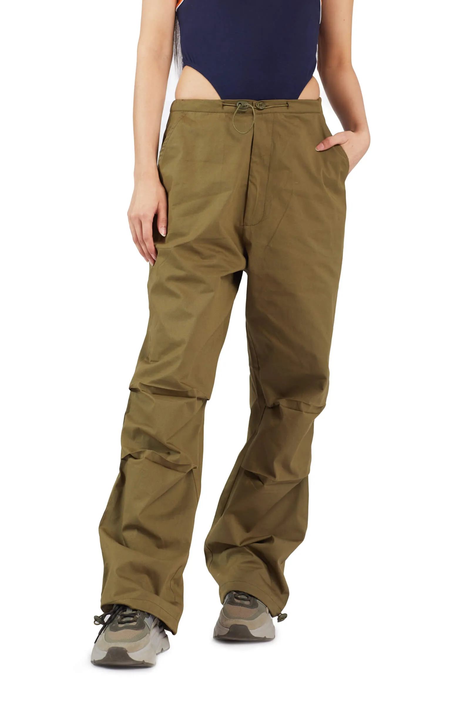 Olive Parachute Pants