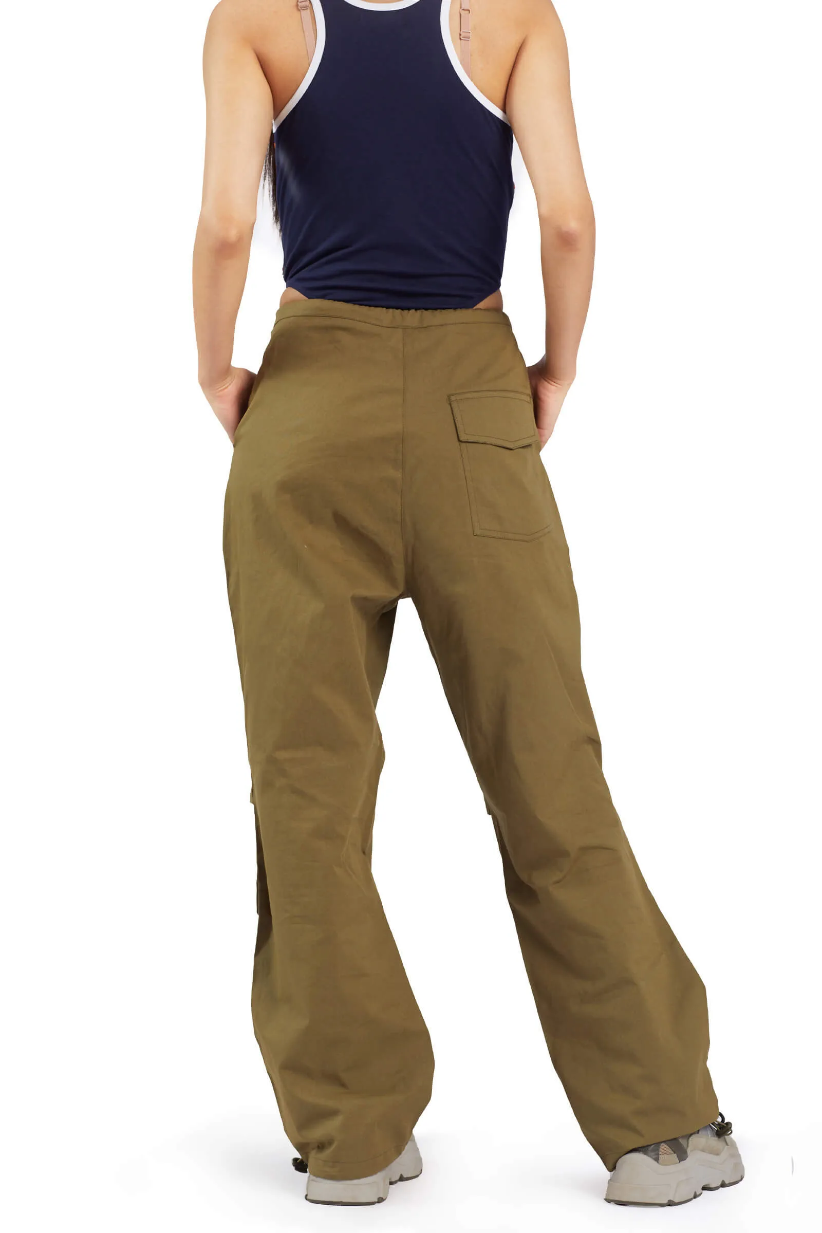 Olive Parachute Pants