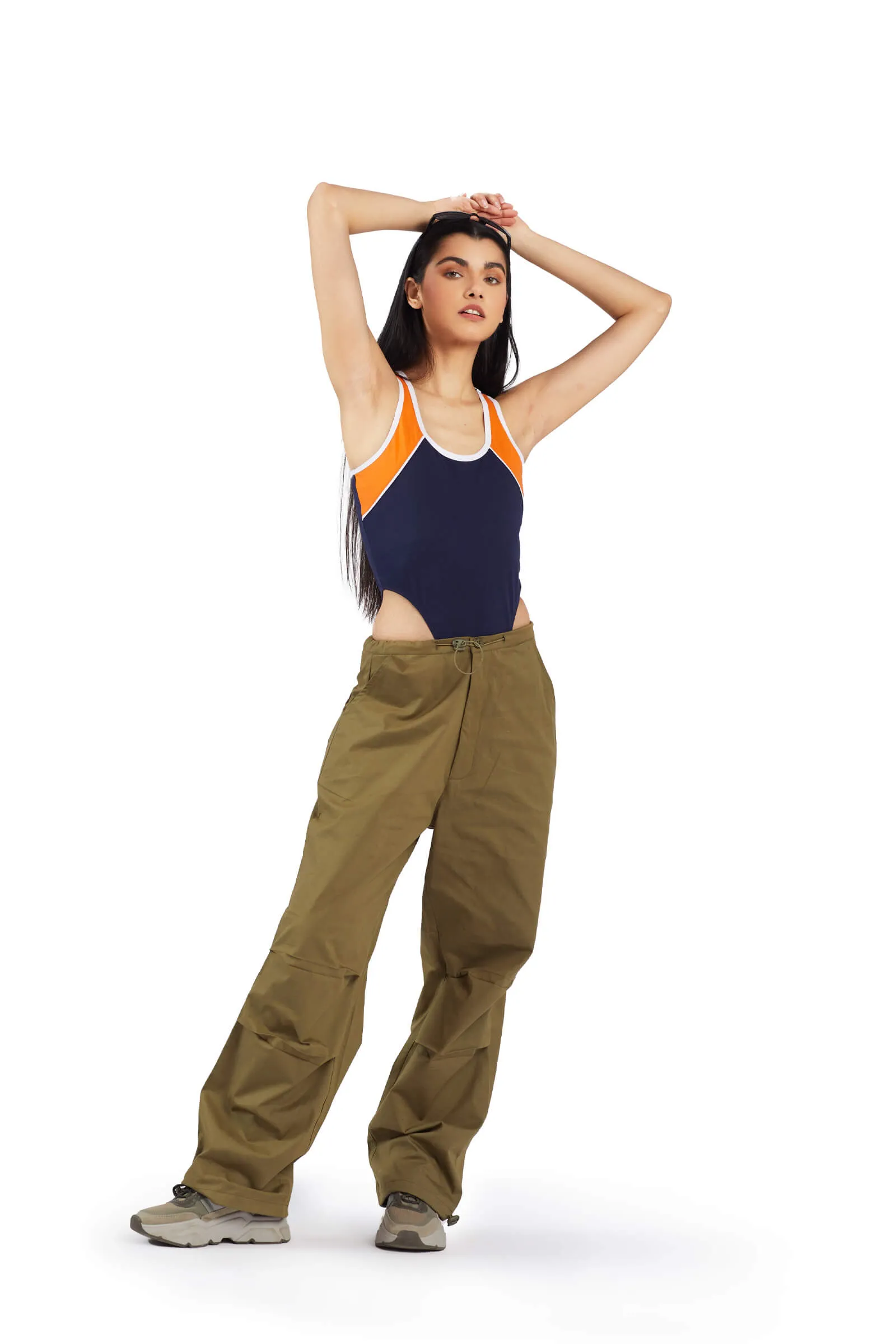 Olive Parachute Pants