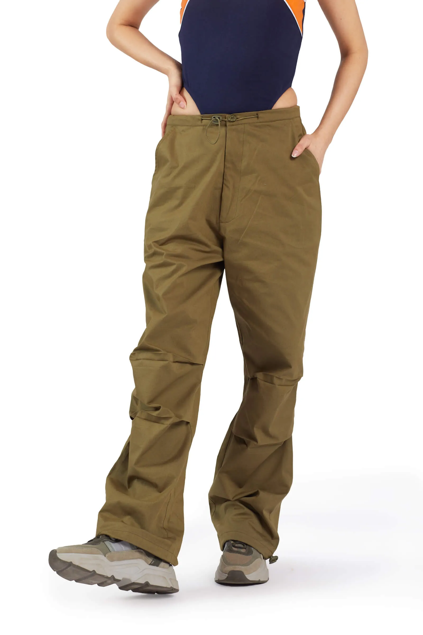 Olive Parachute Pants