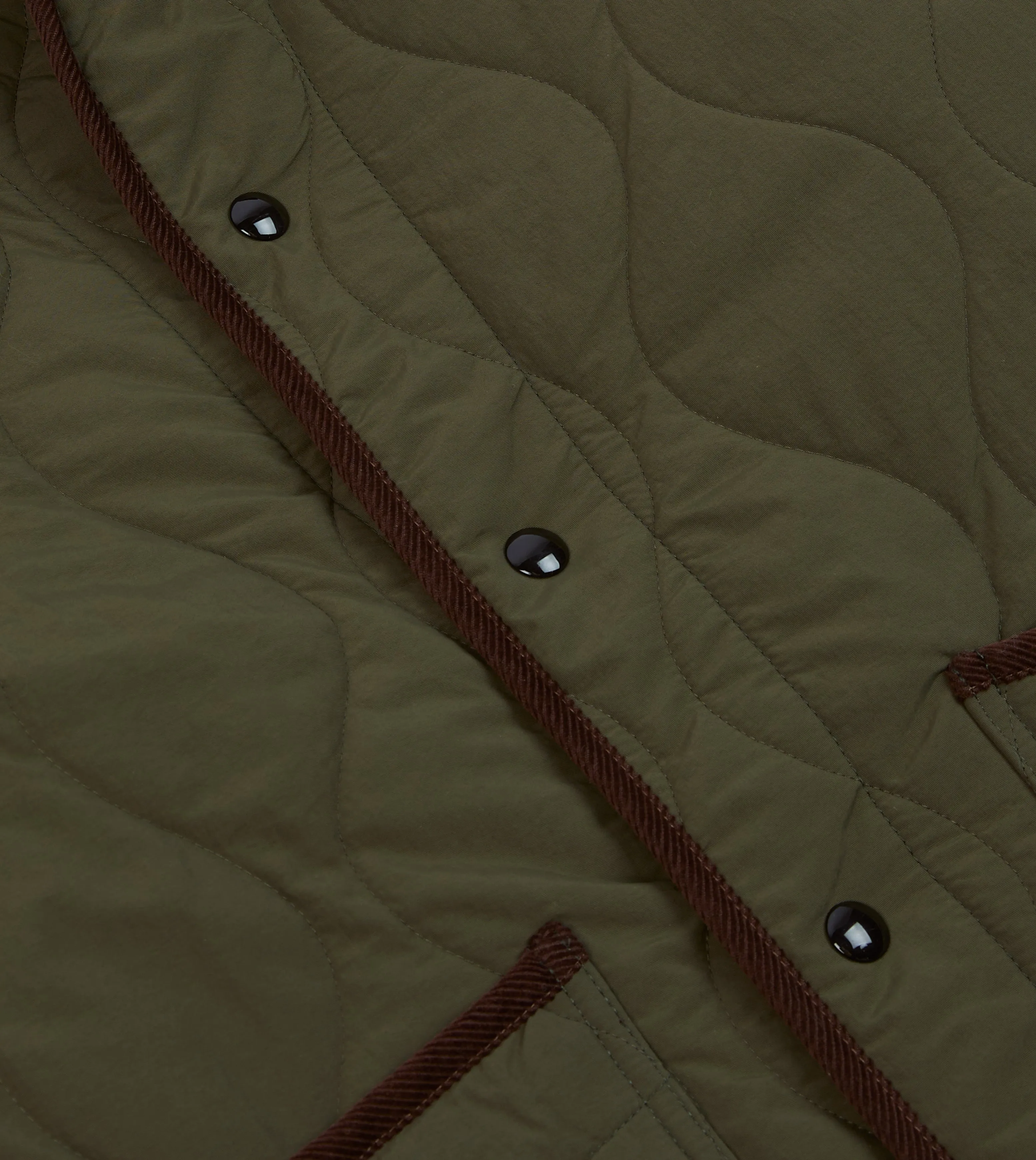 Olive Quilted Nylon Jacket