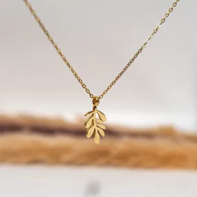 Olive Tree Branch Necklace