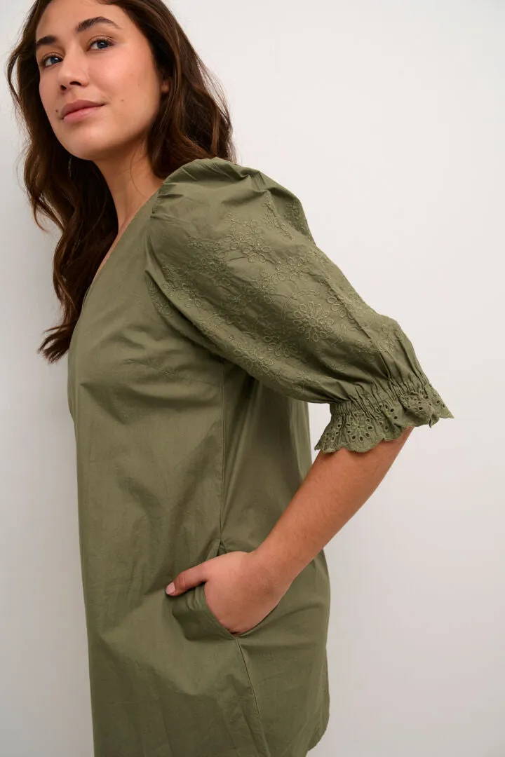 Olive VNeck Tunic Dress