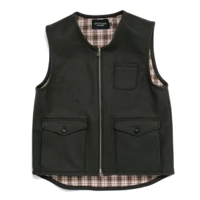 Olive Wool Field Vest