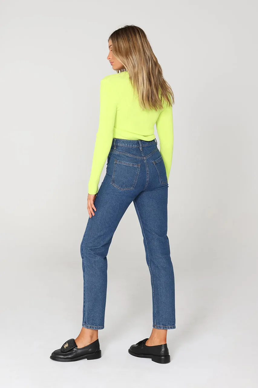 Olivia Knit Top | Lime