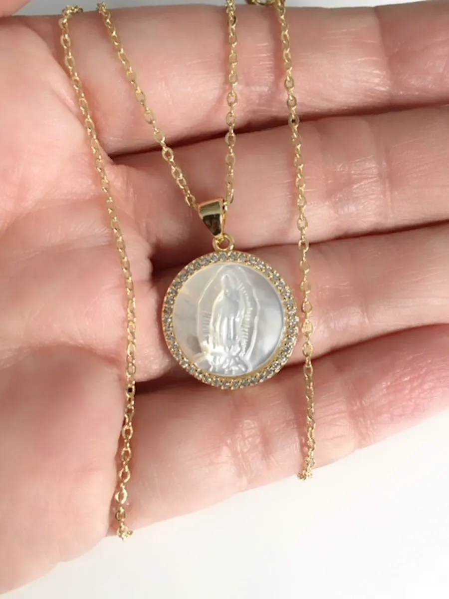 Our Lady of Guadalupe Shell Medallion