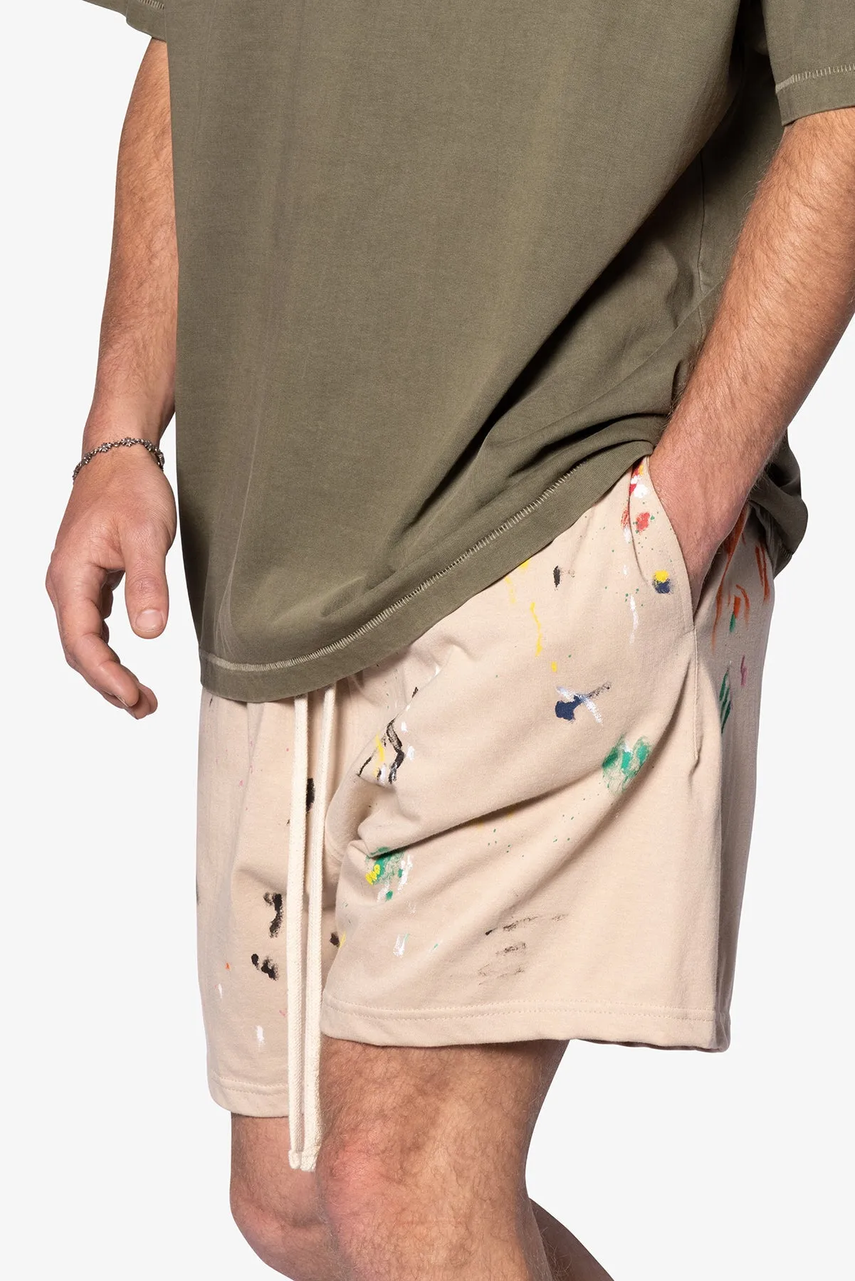 Painter Fleece Shorts - Off White