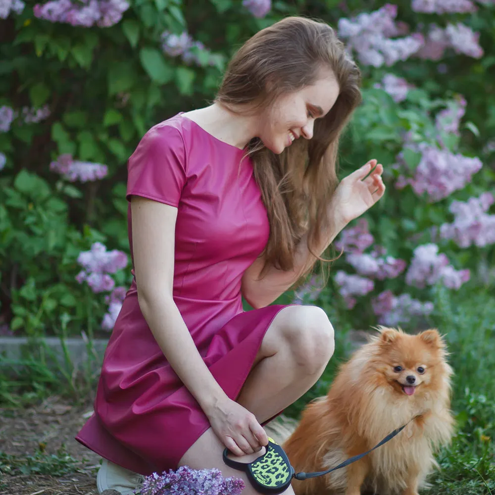 Pink Leather Dress - Beatrice