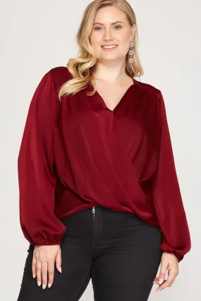 Plus Satin Top | Bella Chic