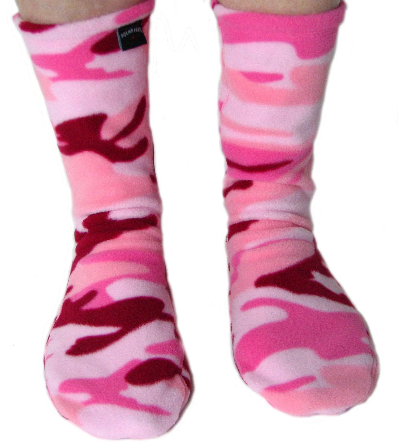 Polar Feet Fleece Socks - Pink Camo