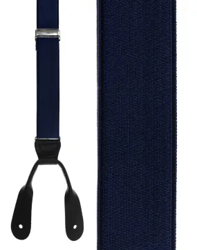 "French Satin" Navy Suspenders