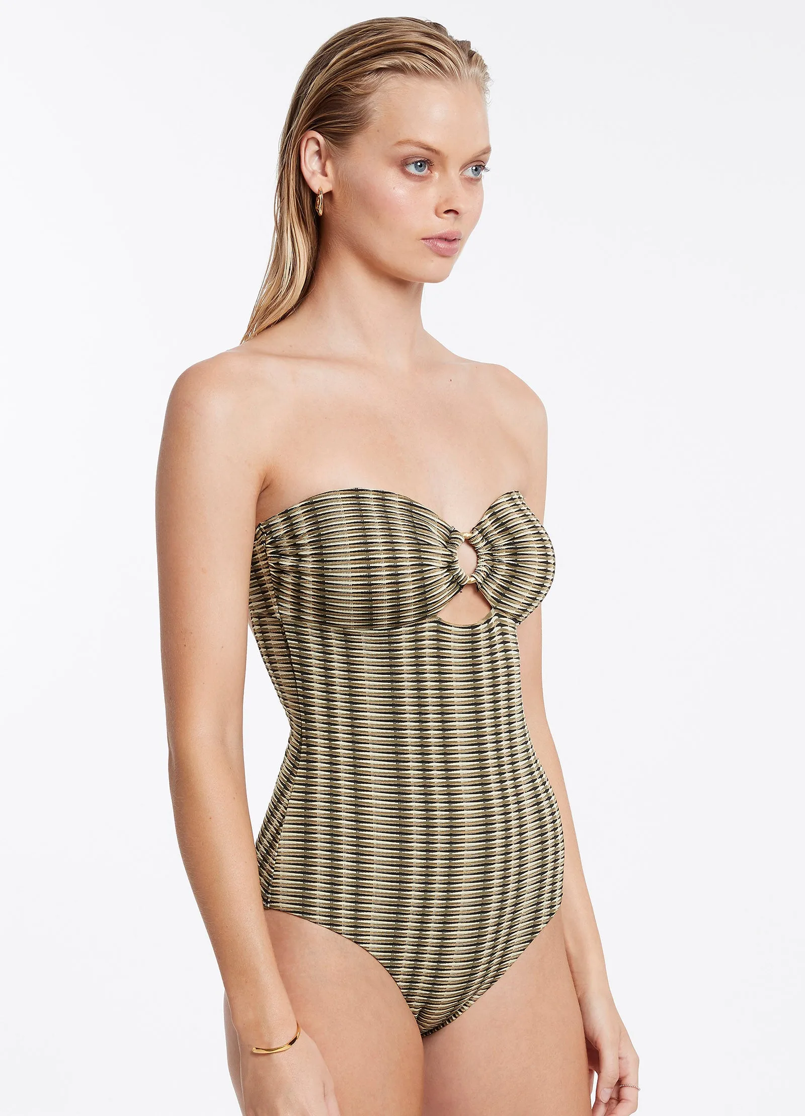 Ravello Bandeau One Piece - Olive