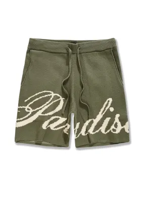 Retro - Paradise Knit Shorts (Olive)