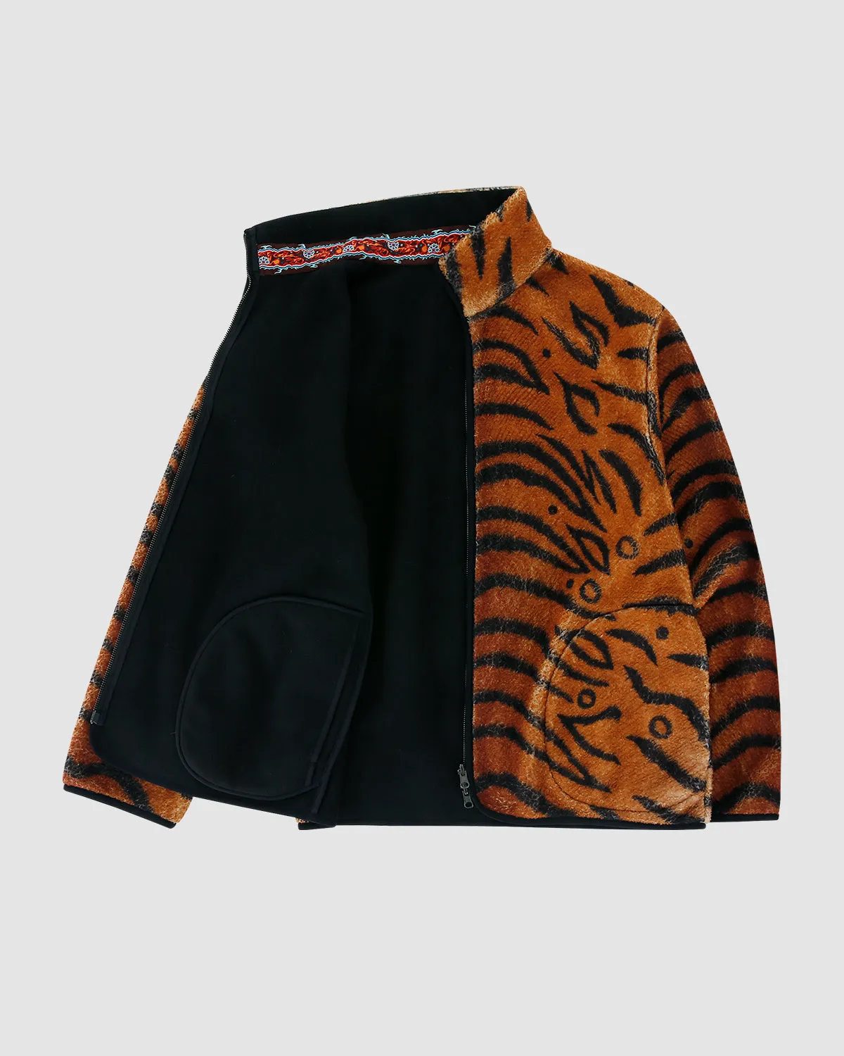 Reversible Tiger Cub Fleece Zip-Up