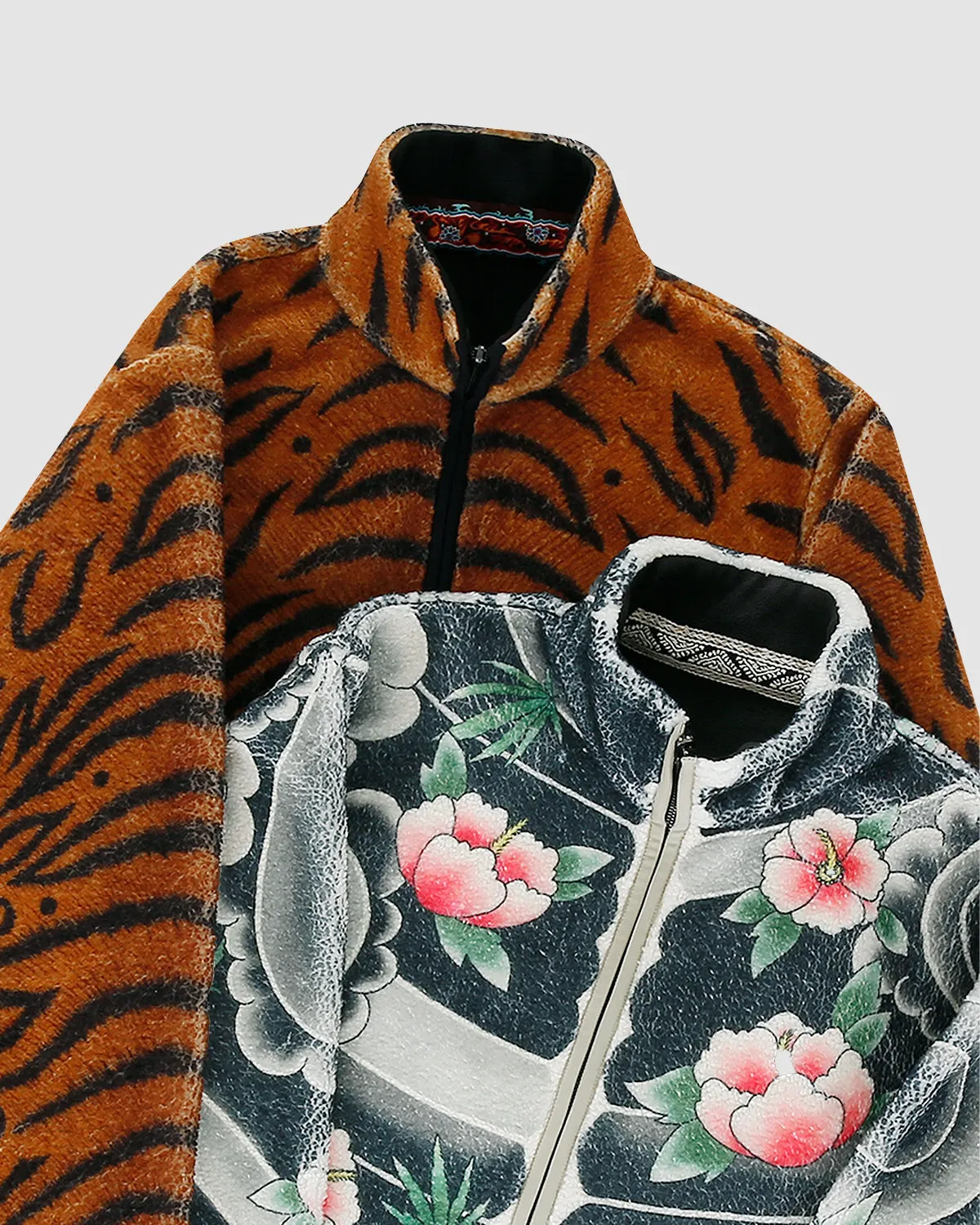 Reversible Tiger Cub Fleece Zip-Up