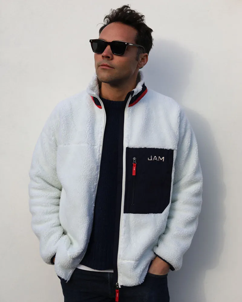 Rockaway Fleece | Off White & Navy