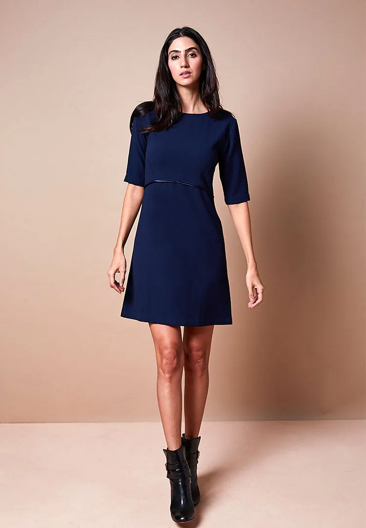 Satin Detail Shift Dress