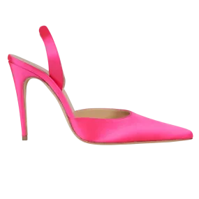 Satin Fuxia Pump