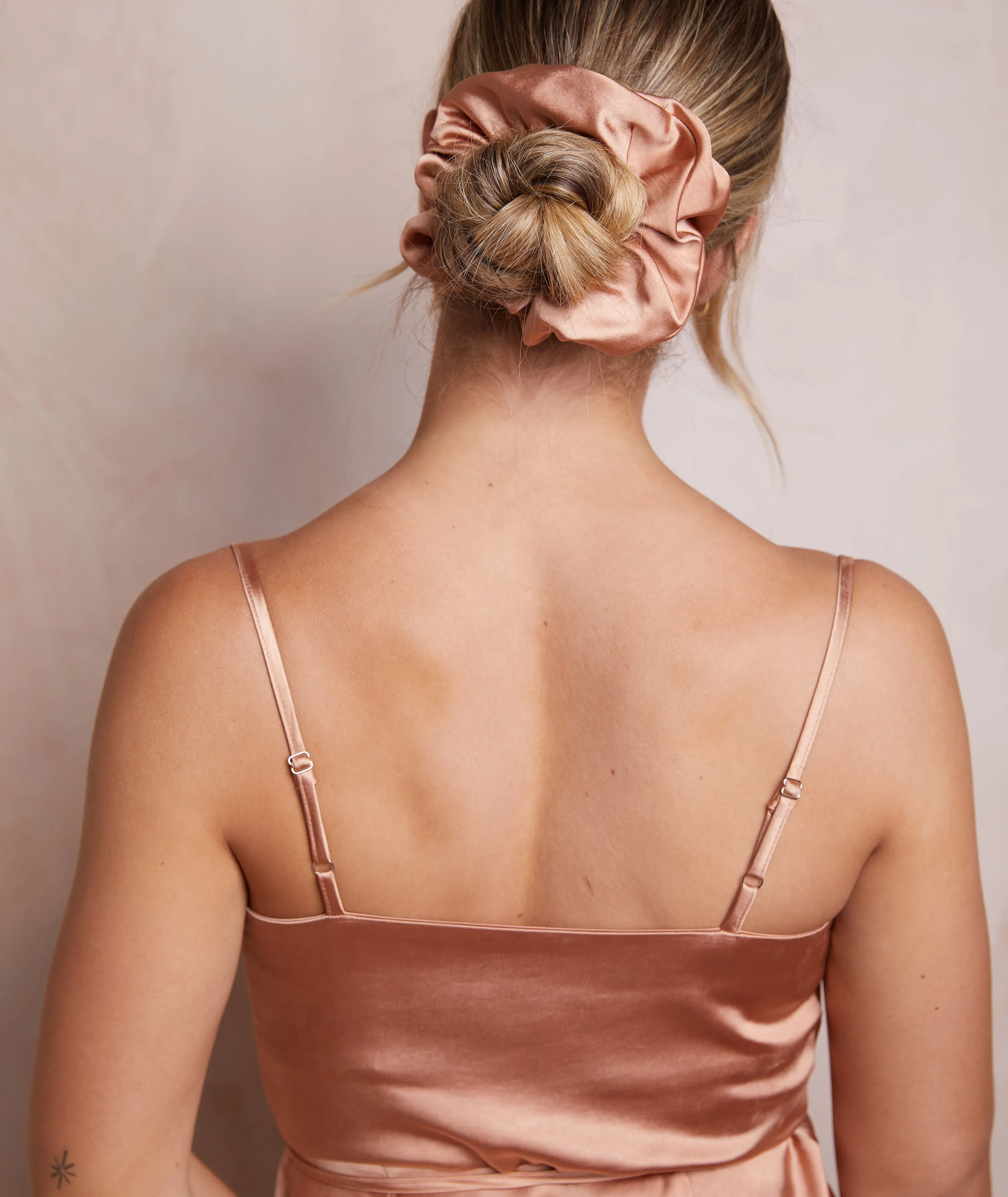 Satin Scrunchie - Burnt Peach