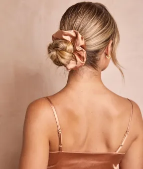 Satin Scrunchie - Burnt Peach