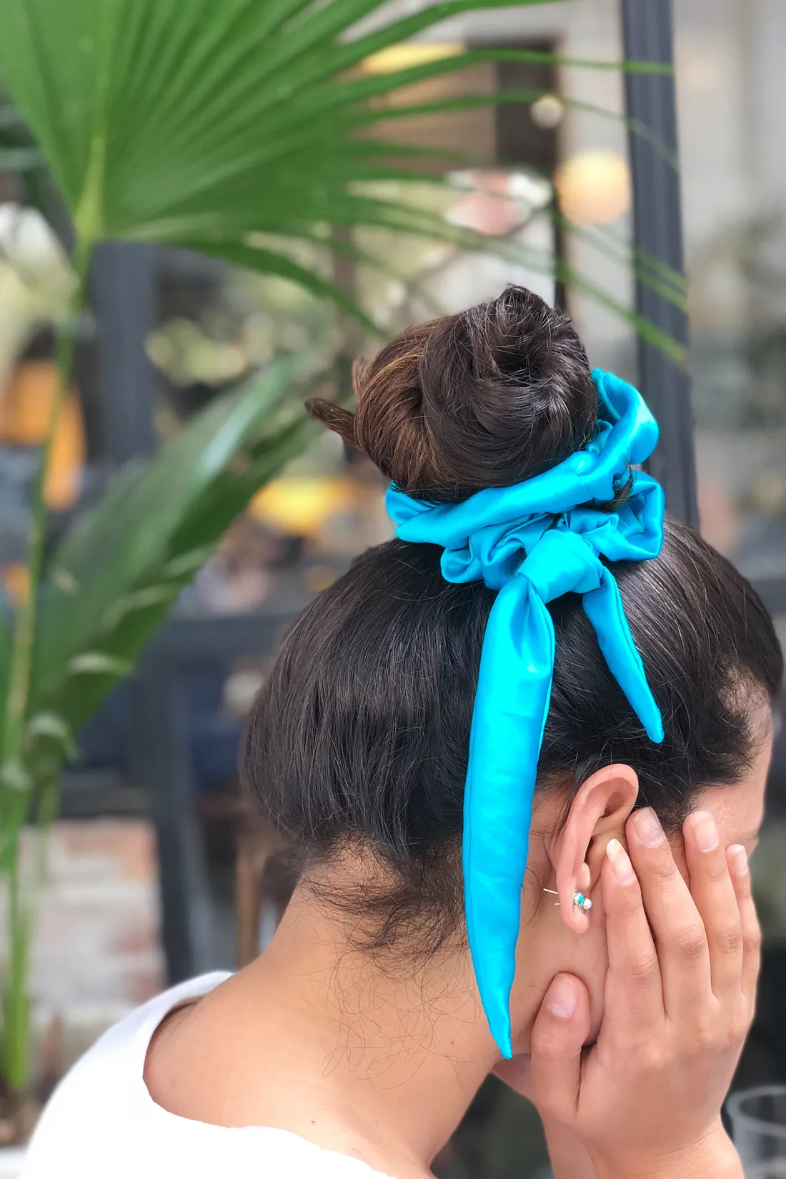 Satin Scrunchie- Burnt Orange