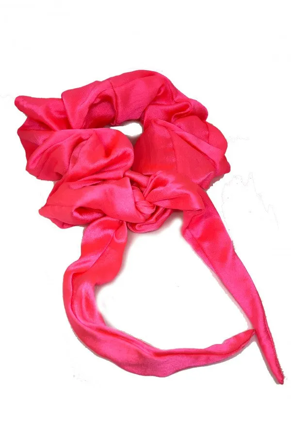 Satin Scrunchie- Magenta