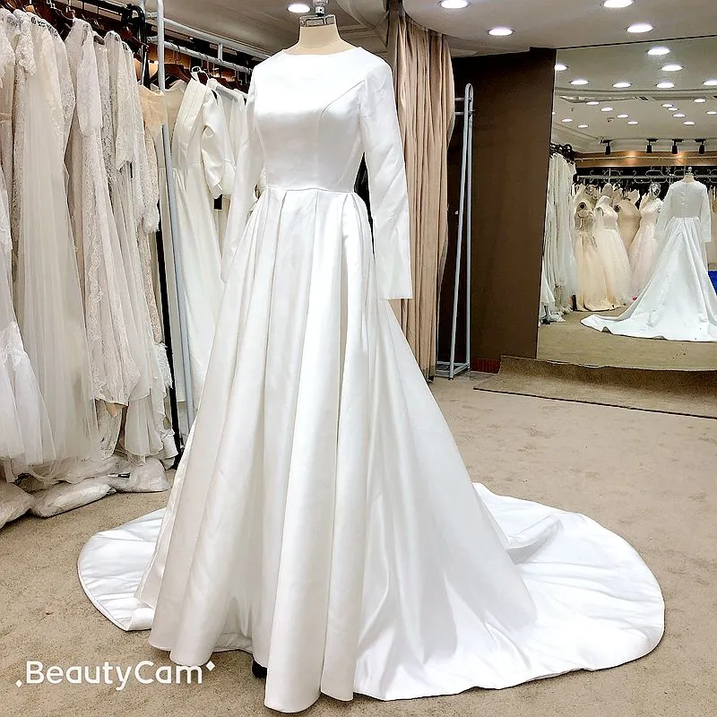 Satin Serenity Wedding Gown