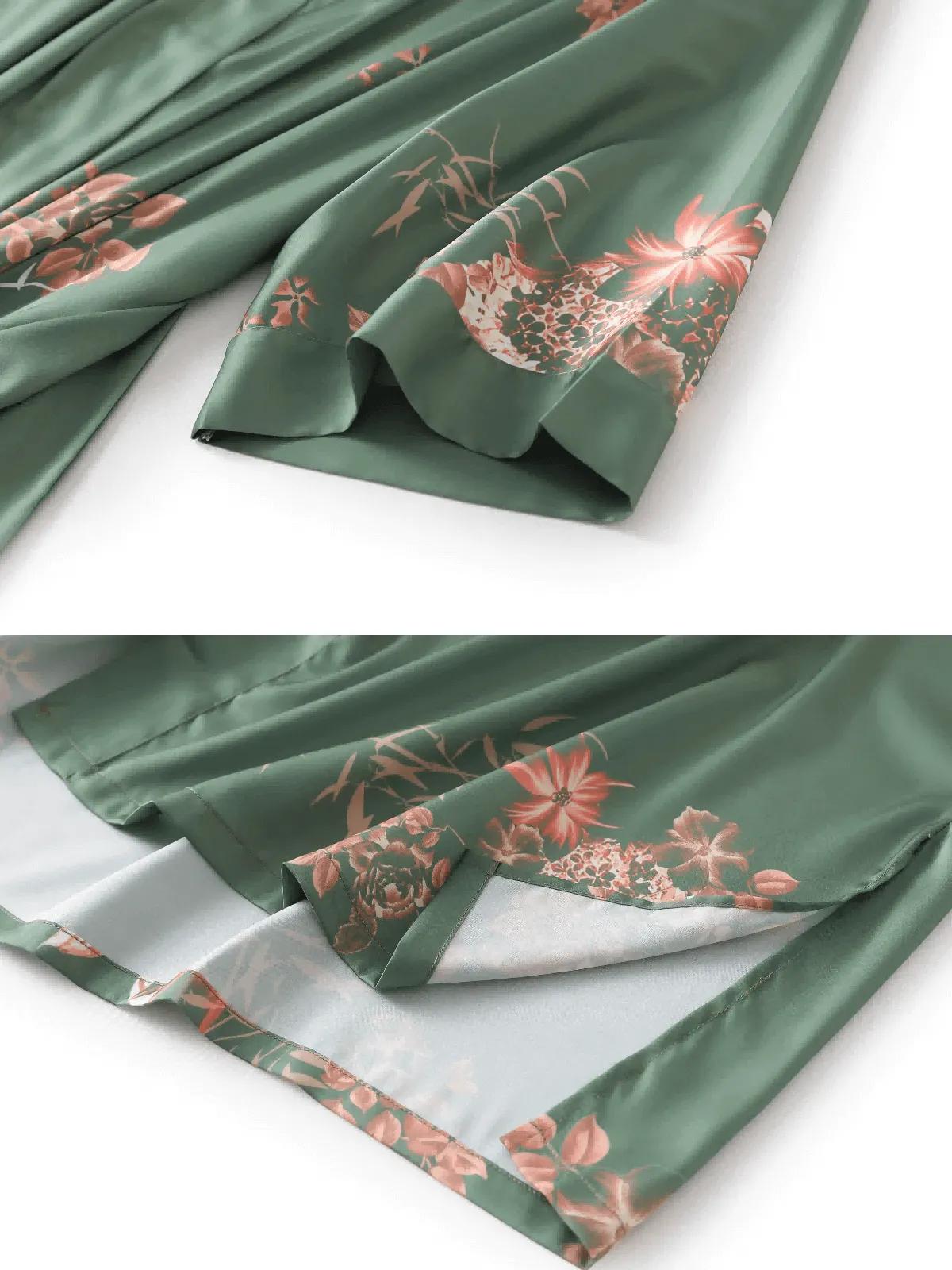 Short Kimono Robe Olive