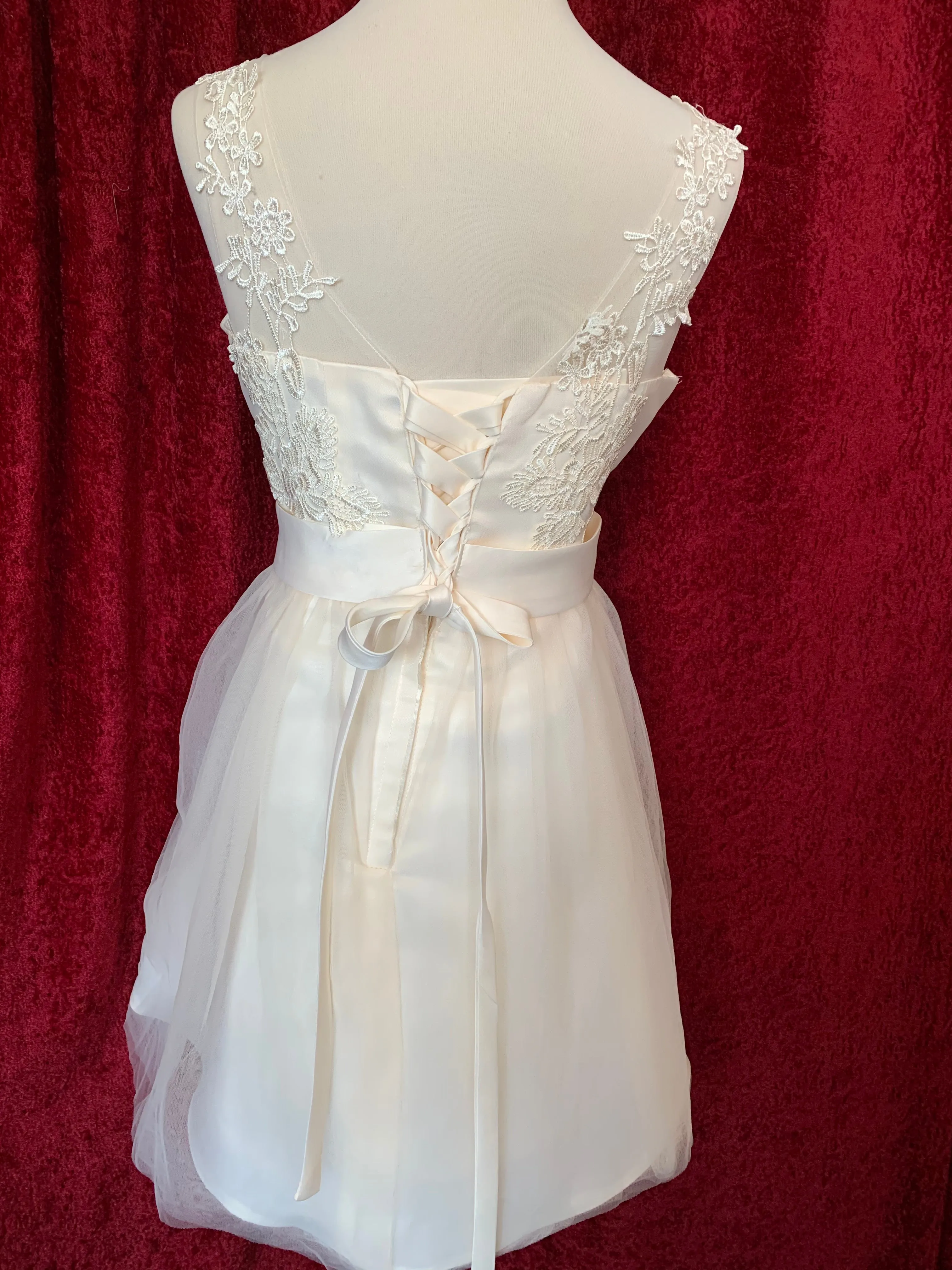 Short  Satin/Tulle Dress Size 10 Style HJZY65