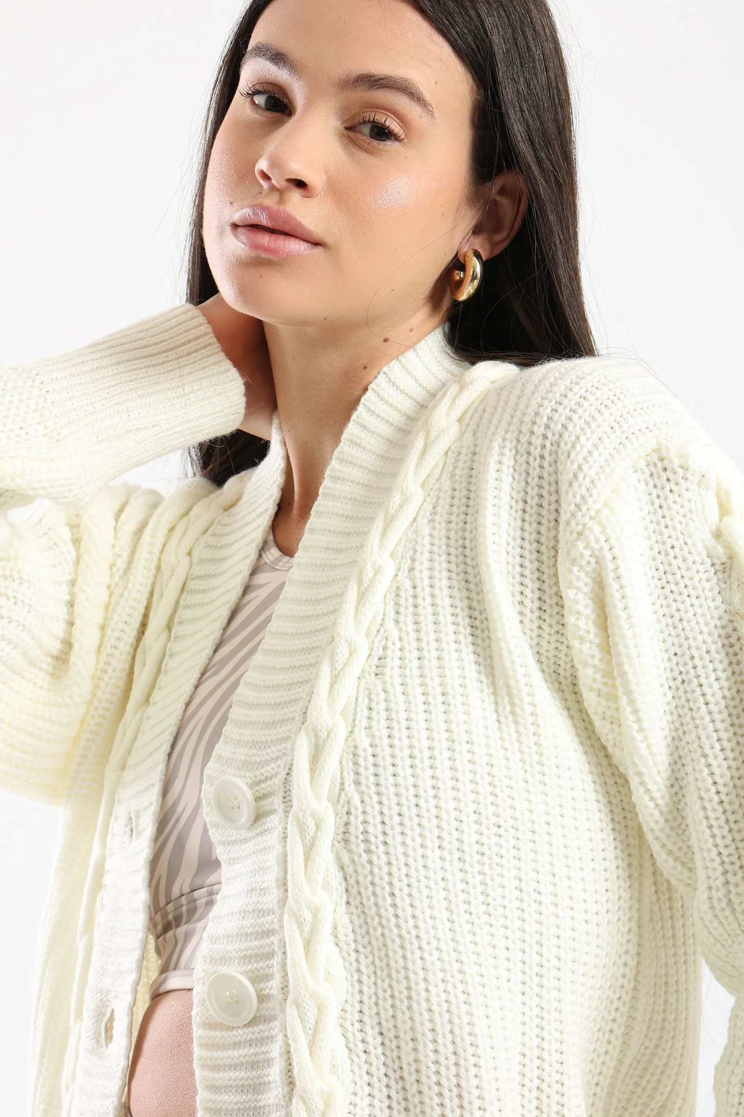 SNUGGLE KNIT CARDIGAN - IVORY