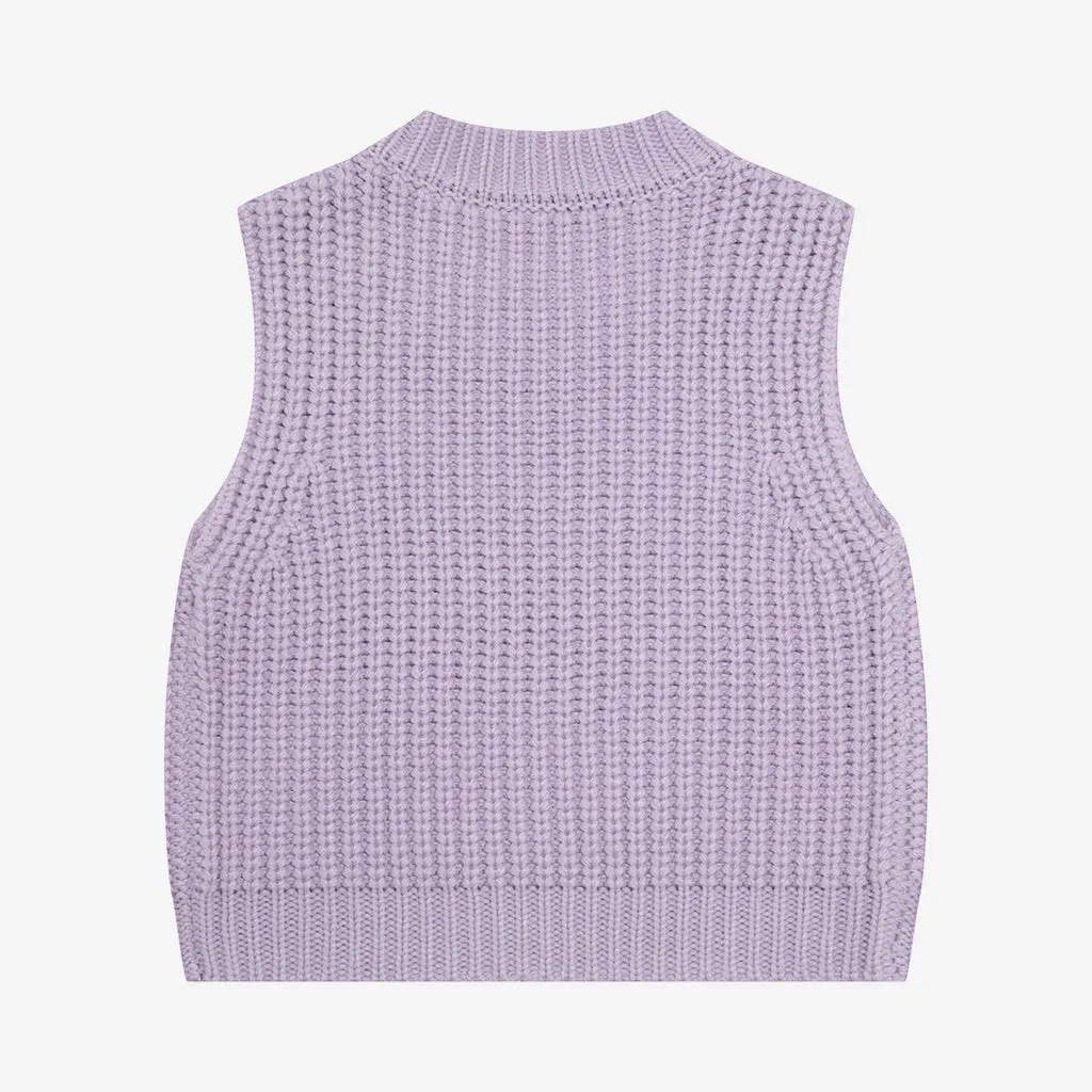 Solid Color Knit Vest