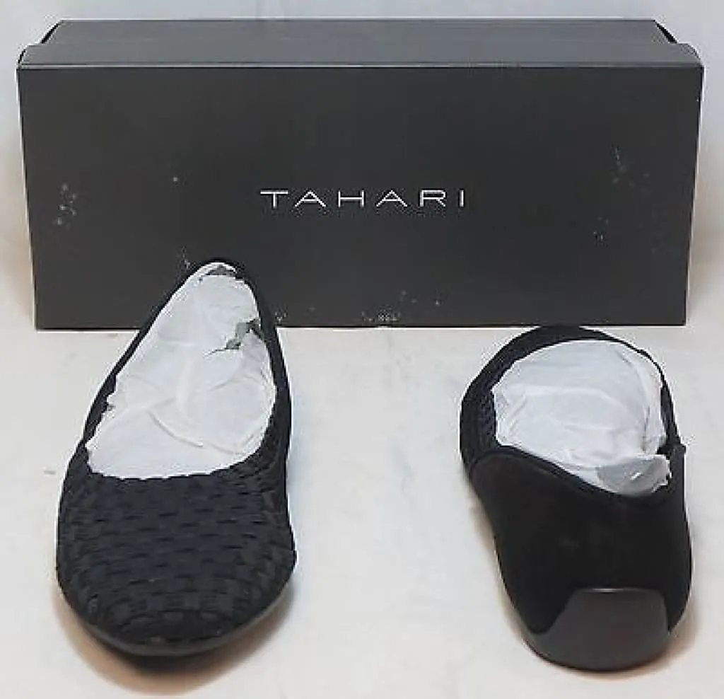 TAHARI Women's Kara Flat - Black Fabric -