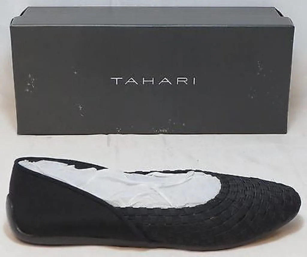 TAHARI Women's Kara Flat - Black Fabric -