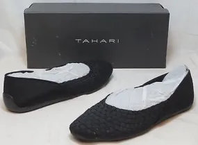 TAHARI Women's Kara Flat - Black Fabric -