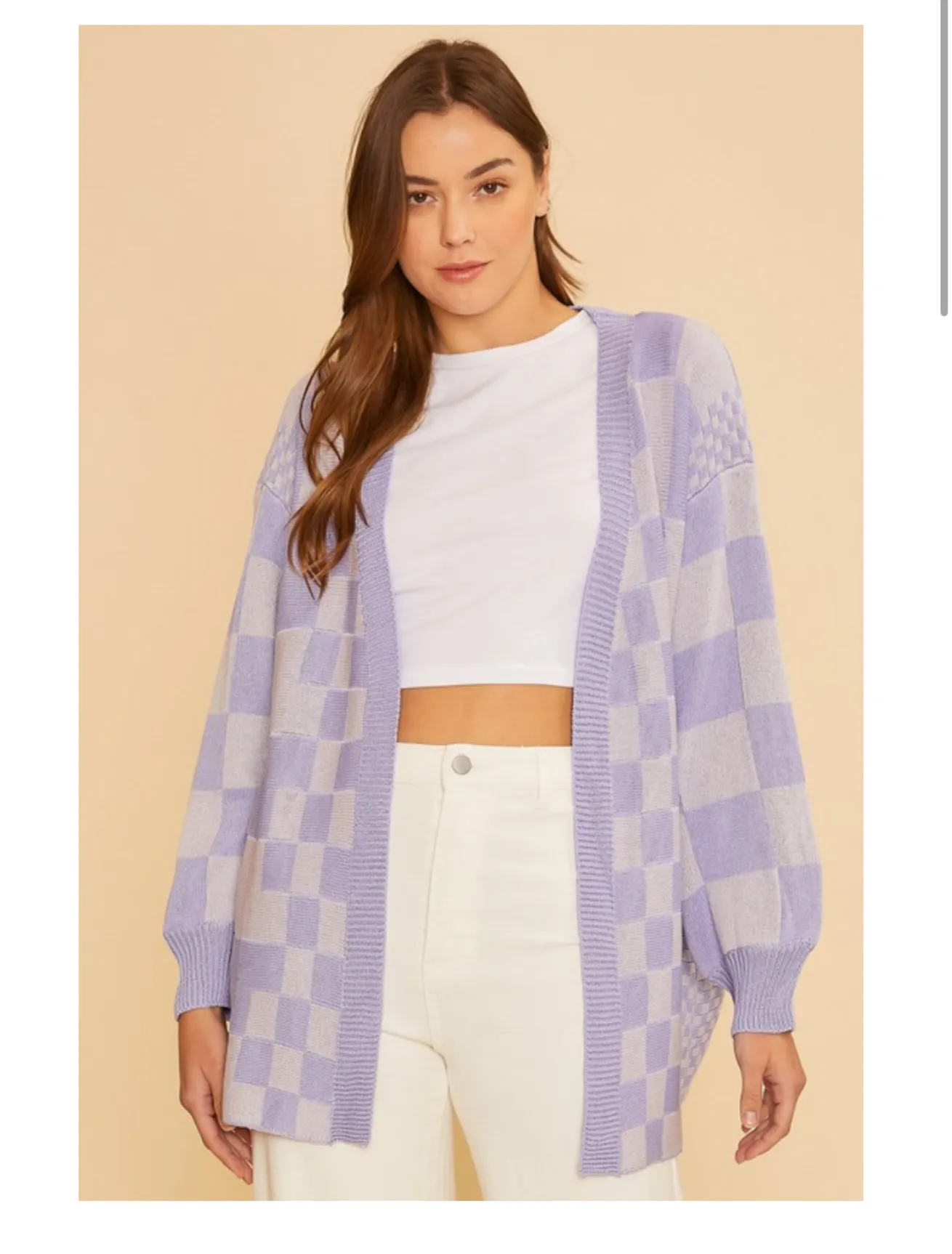 The Carmen Checkered Cardigan