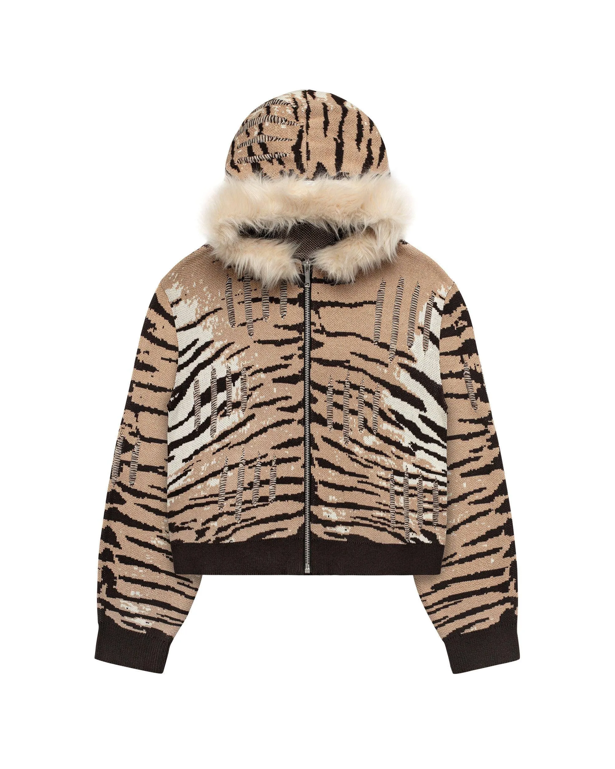 Knitted Tiger Hoodie - Enhance Your Style