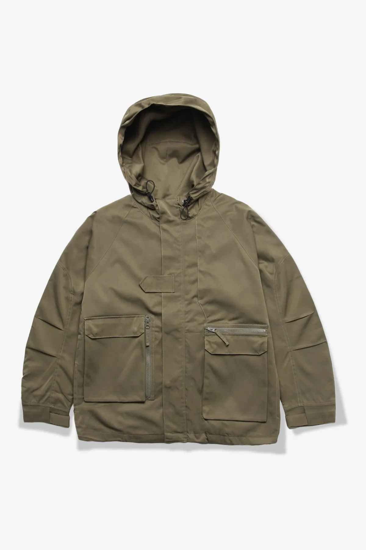 TRS Multi-Pocket Olive Green Parka Jacket for Men