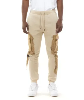 Utility Fashion Fleece Joggers - Light Khaki